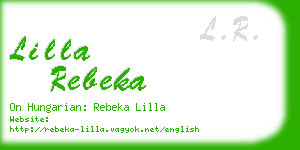 lilla rebeka business card